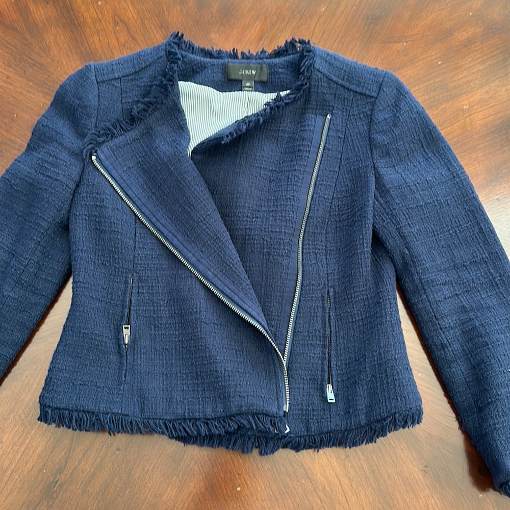 JCrew Tweed Jacket Navy